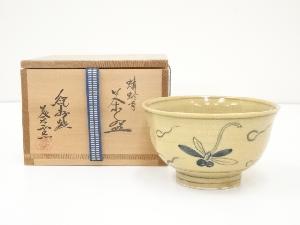 紀州焼　葵窯造　蜻蛉手茶碗（共箱）